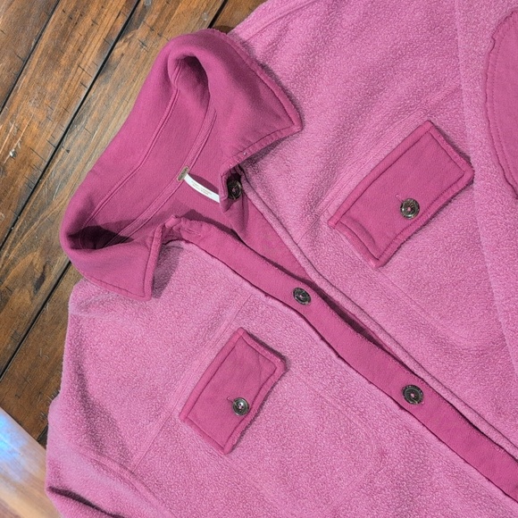 Free People Ruby Shirt Jacket Shacket Dramatic Orchid - Picture 4 of 12